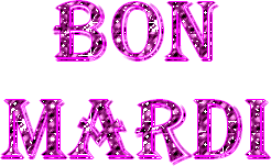Gif animé Bon mardi rose
